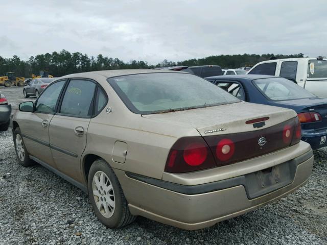 2G1WF52E539118417 - 2003 CHEVROLET IMPALA GOLD photo 3