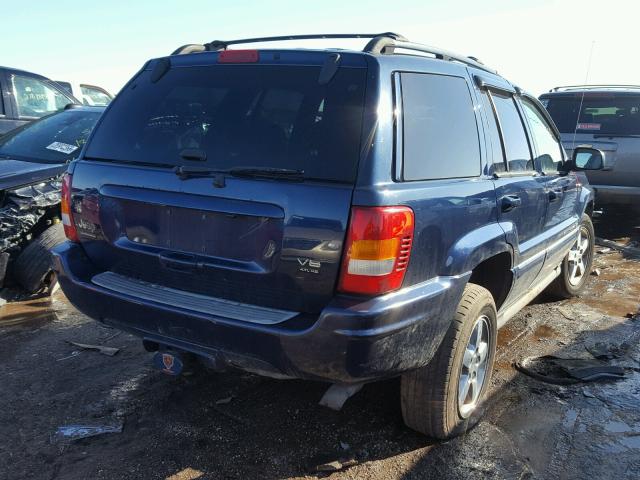 1J8GW68J54C237335 - 2004 JEEP GRAND CHER BLUE photo 4