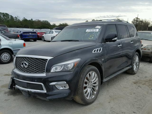 JN8AZ2NF2F9571047 - 2015 INFINITI QX80 BLACK photo 2