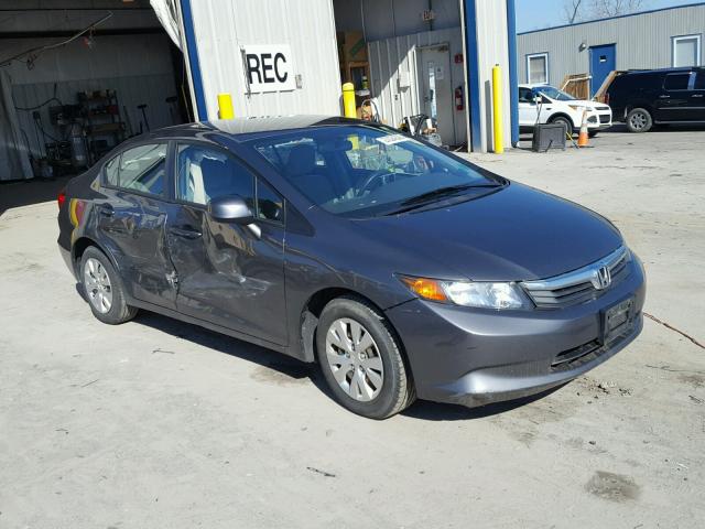 19XFB2F51CE304078 - 2012 HONDA CIVIC LX GRAY photo 1