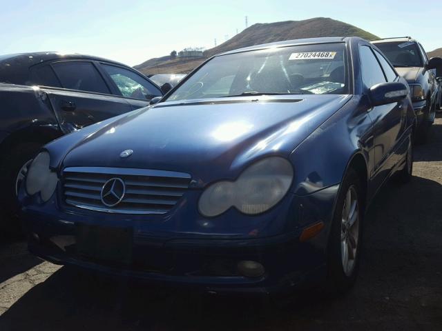 WDBRN47J62A237179 - 2002 MERCEDES-BENZ C 230K SPO BLUE photo 2