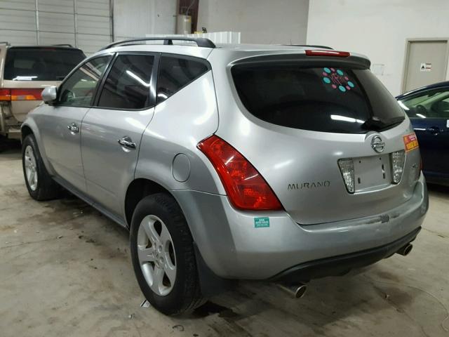 JN8AZ08T93W120619 - 2003 NISSAN MURANO SL SILVER photo 3