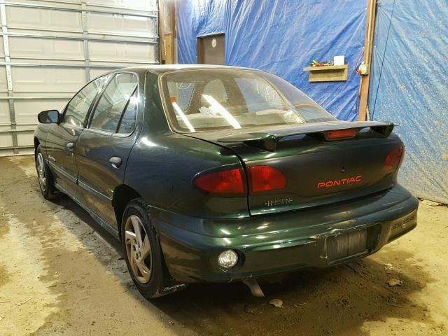 1G2JB52F627232128 - 2002 PONTIAC SUNFIRE SE GREEN photo 3