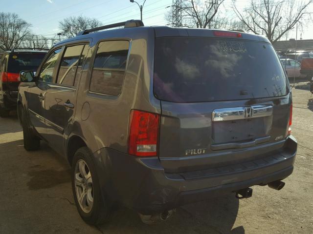 5FNYF4H67BB089586 - 2011 HONDA PILOT EXL GRAY photo 3