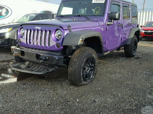 1C4BJWDG4HL646815 - 2017 JEEP WRANGLER U PURPLE photo 2