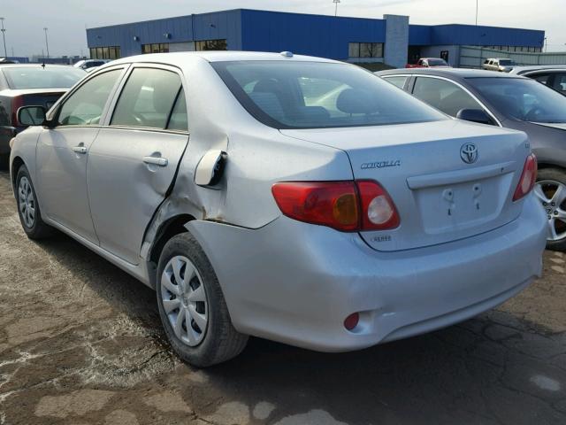 2T1BU40EX9C167615 - 2009 TOYOTA COROLLA BA SILVER photo 3