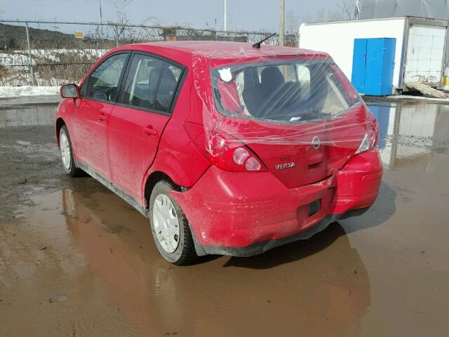 3N1BC1CP7CL373545 - 2012 NISSAN VERSA S RED photo 3