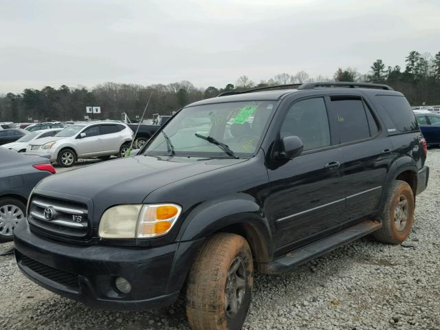 5TDZT38A13S176828 - 2003 TOYOTA SEQUOIA LI BLACK photo 2