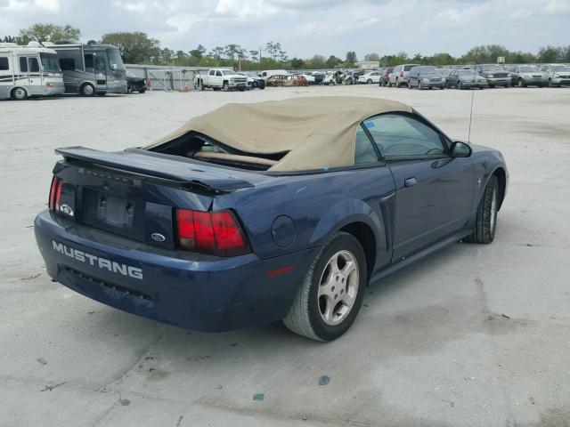 1FAFP44442F169700 - 2002 FORD MUSTANG BLUE photo 4