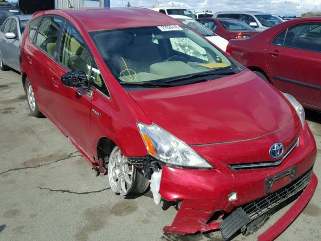 JTDZN3EU4C3127908 - 2012 TOYOTA PRIUS V RED photo 1