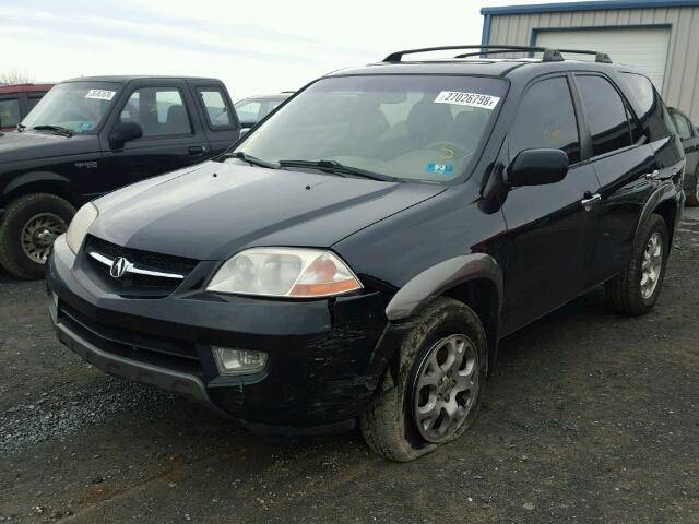 2HNYD18611H517210 - 2001 ACURA MDX TOURIN BLACK photo 2