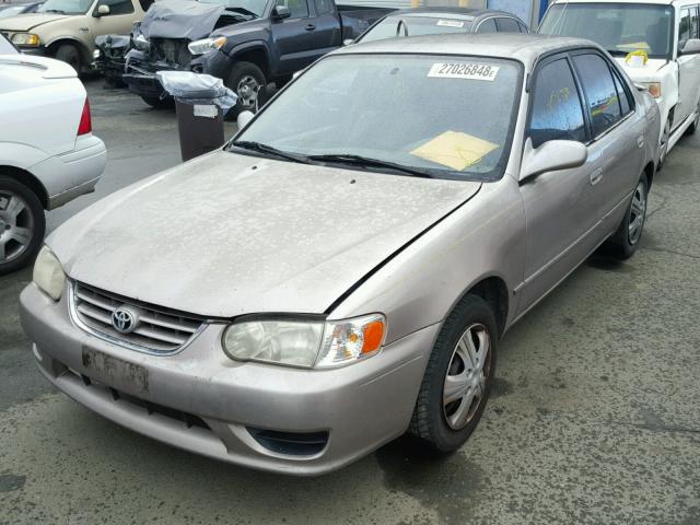 1NXBR12E91Z435330 - 2001 TOYOTA COROLLA CE TAN photo 2