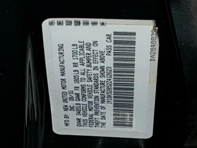 1Y1SK52852Z412623 - 2002 CHEVROLET GEO PRIZM 绿色 照片 10