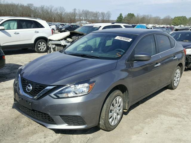 3N1AB7AP7GL660460 - 2016 NISSAN SENTRA S GRAY photo 2