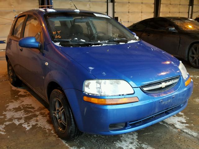 KL1TD66637B745881 - 2007 CHEVROLET AVEO BASE BLUE photo 1