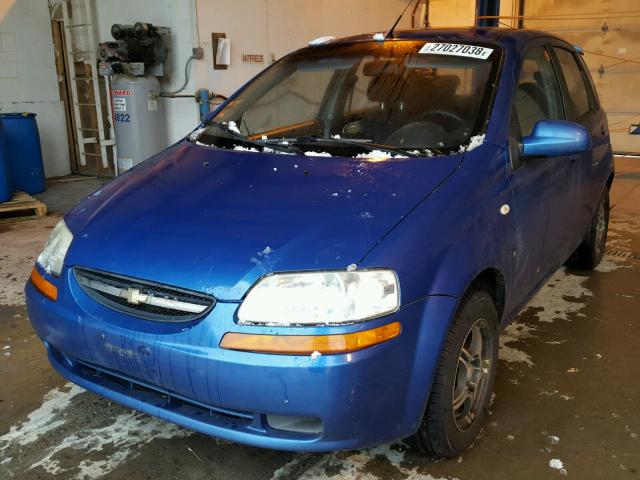KL1TD66637B745881 - 2007 CHEVROLET AVEO BASE Mavi fotoğraf 2