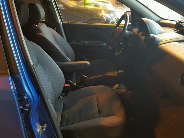 KL1TD66637B745881 - 2007 CHEVROLET AVEO BASE Mavi fotoğraf 5