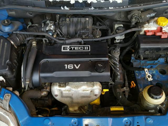 KL1TD66637B745881 - 2007 CHEVROLET AVEO BASE BLUE photo 7