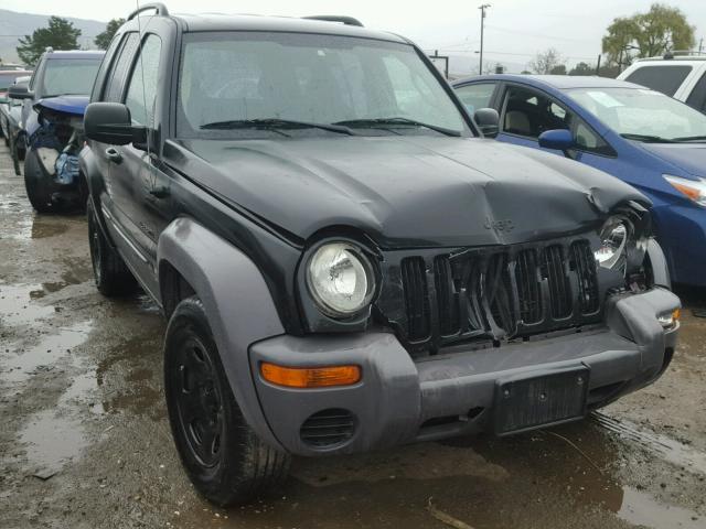 1J4GK48K04W217339 - 2004 JEEP LIBERTY SP BLACK photo 1