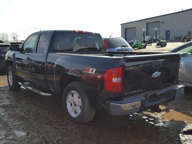 2GCEK19J871589315 - 2007 CHEVROLET SILVERADO BLACK photo 3