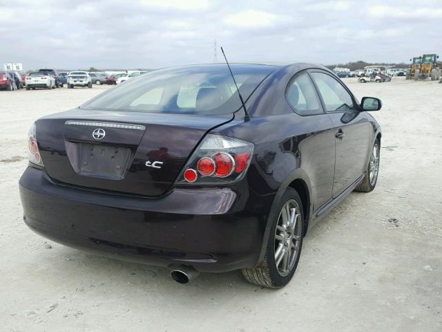 JTKDE167780253088 - 2008 TOYOTA SCION TC MAROON photo 4