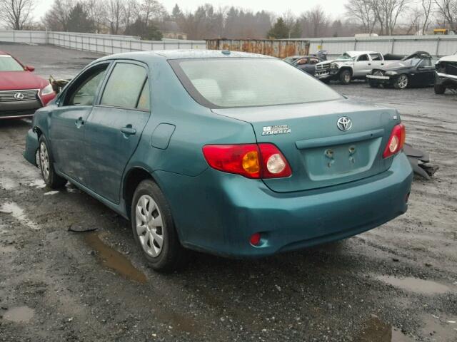 2T1BU4EE9AC226649 - 2010 TOYOTA COROLLA BA TEAL photo 3