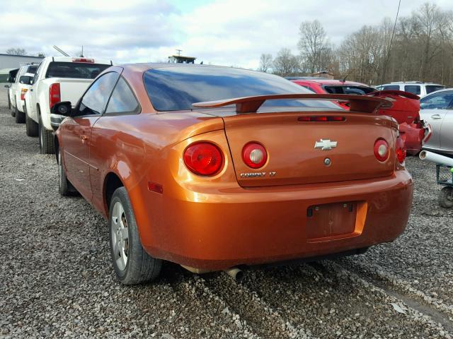 1G1AL15F577238841 - 2007 CHEVROLET COBALT LT ORANGE photo 3