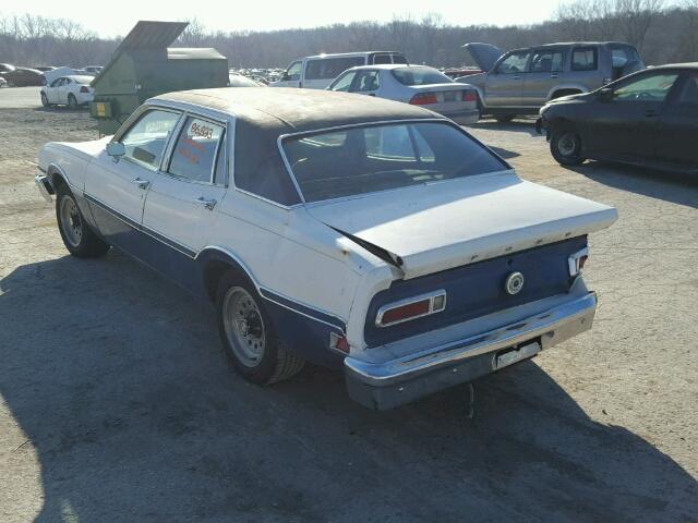 7K92L161131 - 1977 FORD CUSTOM WHITE photo 3