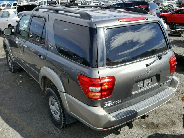 5TDBT44A14S231390 - 2004 TOYOTA SEQUOIA SR CHARCOAL photo 3