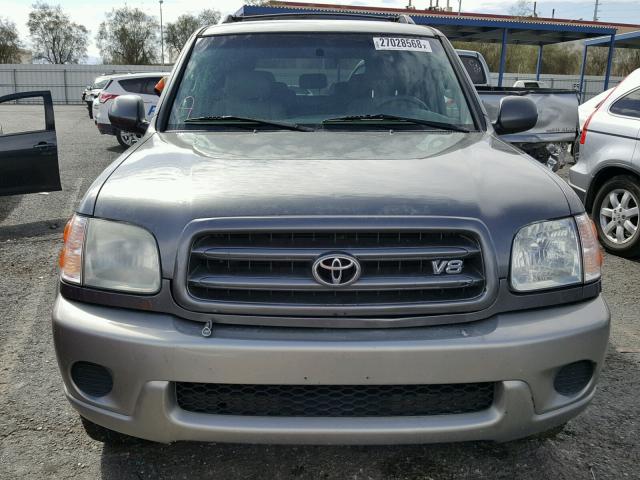 5TDBT44A14S231390 - 2004 TOYOTA SEQUOIA SR CHARCOAL photo 9