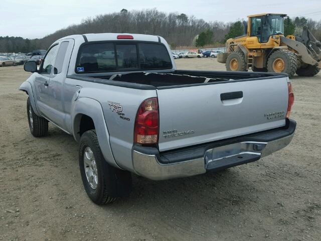 5TETU62N05Z020236 - 2005 TOYOTA TACOMA PRE SILVER photo 3