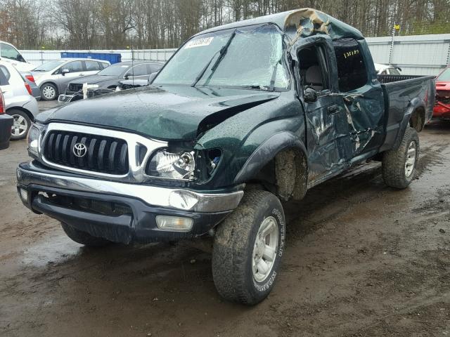 5TEWN72N23Z200749 - 2003 TOYOTA TACOMA XTR GREEN photo 2