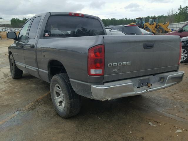 3D7HA18N52G182563 - 2002 DODGE RAM 1500 GRAY photo 3