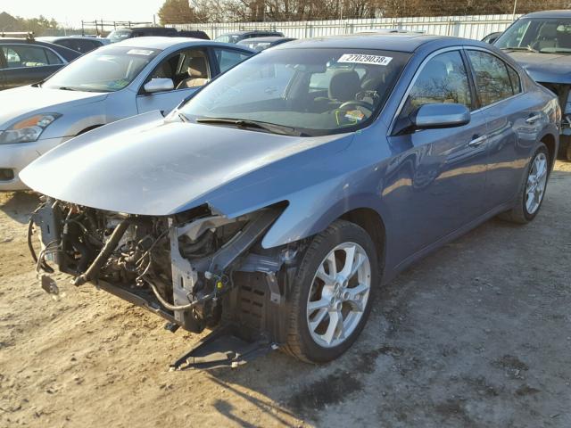 1N4AA5AP2CC813584 - 2012 NISSAN MAXIMA S BLUE photo 2