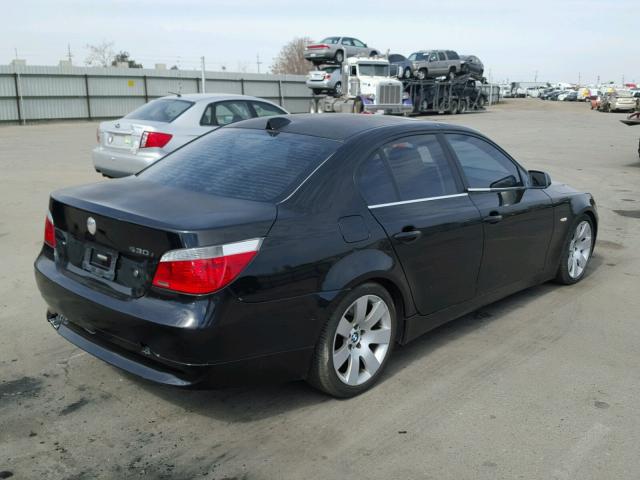 WBANE73556CM33325 - 2006 BMW 530 I BLACK photo 4