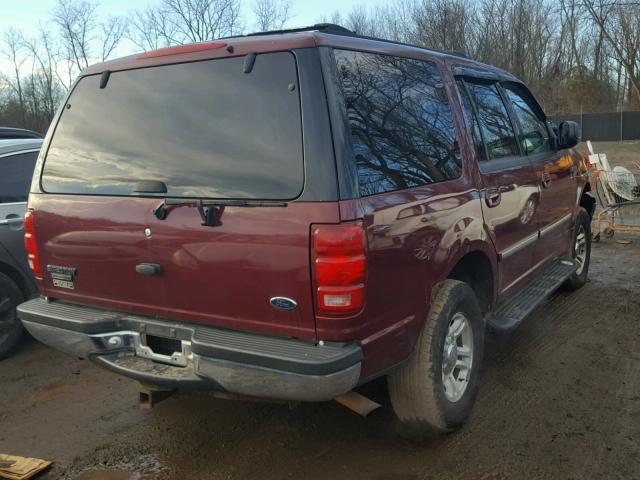 1FMPU16L91LB44474 - 2001 FORD EXPEDITION BURGUNDY photo 4