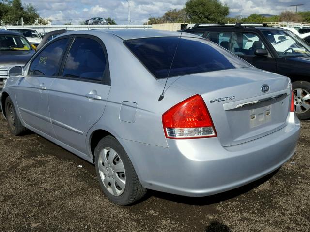 KNAFE121375422877 - 2007 KIA SPECTRA EX SILVER photo 3