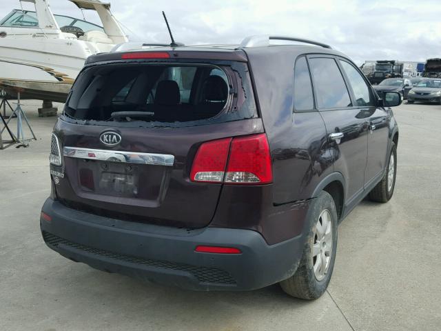 5XYKT4A16BG162100 - 2011 KIA SORENTO BA PURPLE photo 4