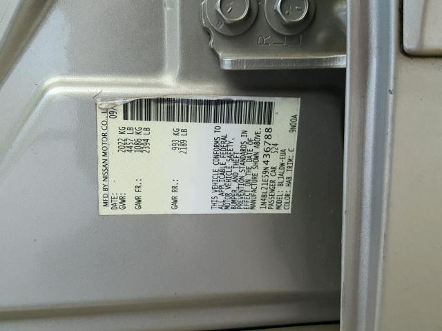 1N4BL21E59N436788 - 2009 NISSAN ALTIMA 3.5 TAN photo 10