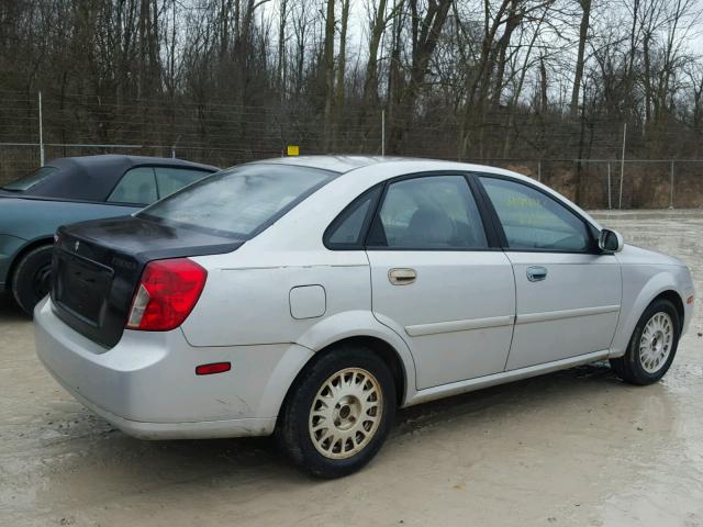 KL5JD52Z44K937838 - 2004 SUZUKI FORENZA S SILVER photo 4