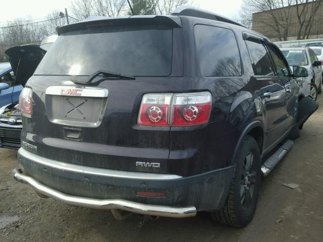 1GKEV23758J233927 - 2008 GMC ACADIA SLT იასამნისფერი ფოტო 4