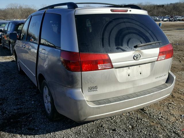 5TDZA22C54S164287 - 2004 TOYOTA SIENNA XLE SILVER photo 3