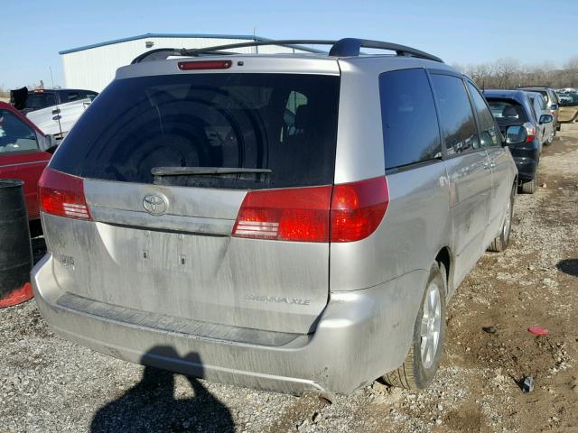 5TDZA22C54S164287 - 2004 TOYOTA SIENNA XLE SILVER photo 4