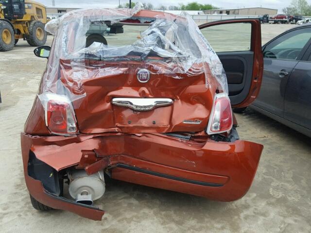 3C3CFFAR7DT739181 - 2013 FIAT 500 POP RED photo 9