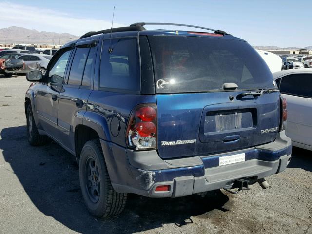 1GNDS13S722116566 - 2002 CHEVROLET TRAILBLAZE BLUE photo 3