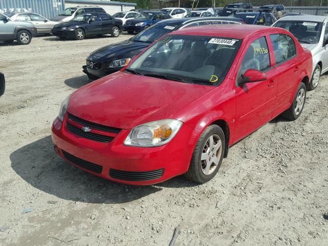 1G1AL55F377116888 - 2007 CHEVROLET COBALT LT RED photo 2