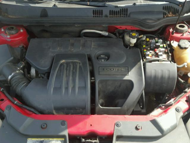 1G1AL55F377116888 - 2007 CHEVROLET COBALT LT RED photo 7