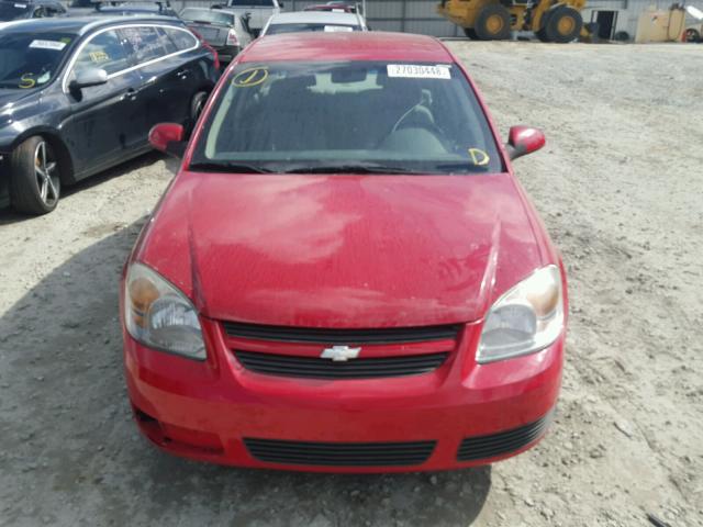 1G1AL55F377116888 - 2007 CHEVROLET COBALT LT RED photo 9