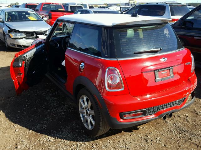 WMWSV3C55BTY15294 - 2011 MINI COOPER S RED photo 3