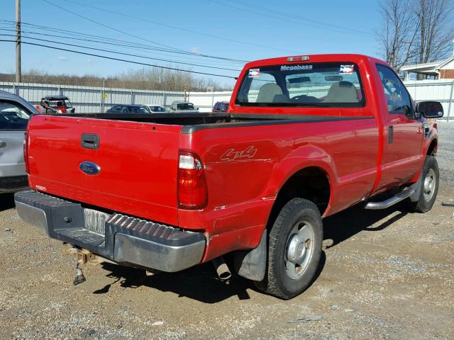 1FTNF21539EA34394 - 2009 FORD F250 SUPER RED photo 4